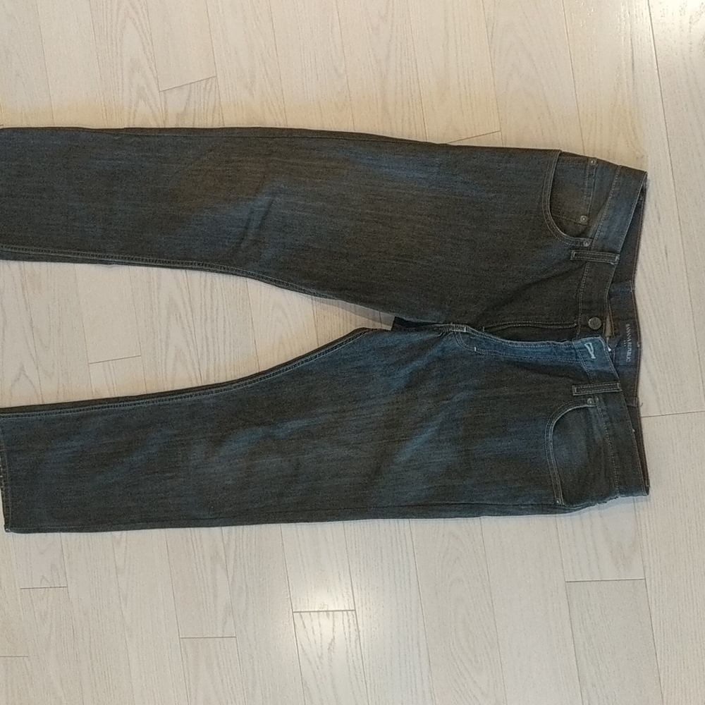 Dark gray banana Republic jeans. Tailored to a 35-in waist.